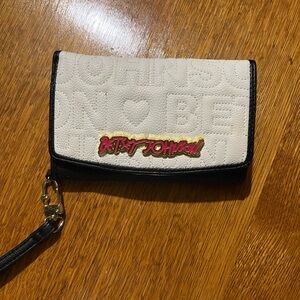 Betsey Johnson Black and White Clutch